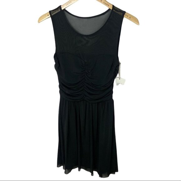 NWT Revolve Jack BB Dakota Black Marilla Tank Dress Size Small Mesh Minimal New - Picture 3 of 12